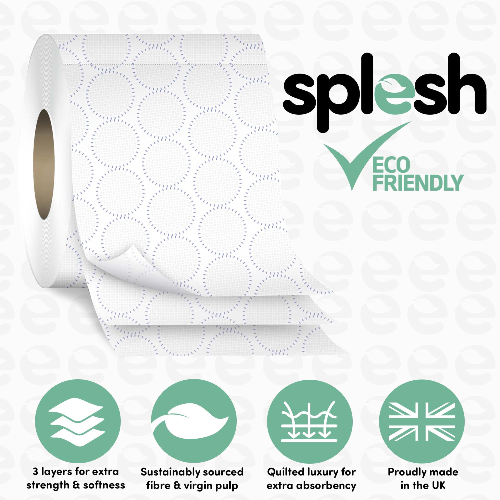 Splesh Toilet Roll Eco-Friendly, Soft & Quilted, Aloe Vera (60 Rolls)